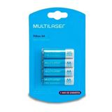 Pilhas Recarregaveis Aa Multilaser 2500mah 4 Unidades Cb052