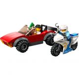 Lego City Perseguição De Carro E Moto Da Polícia, 59 Peças