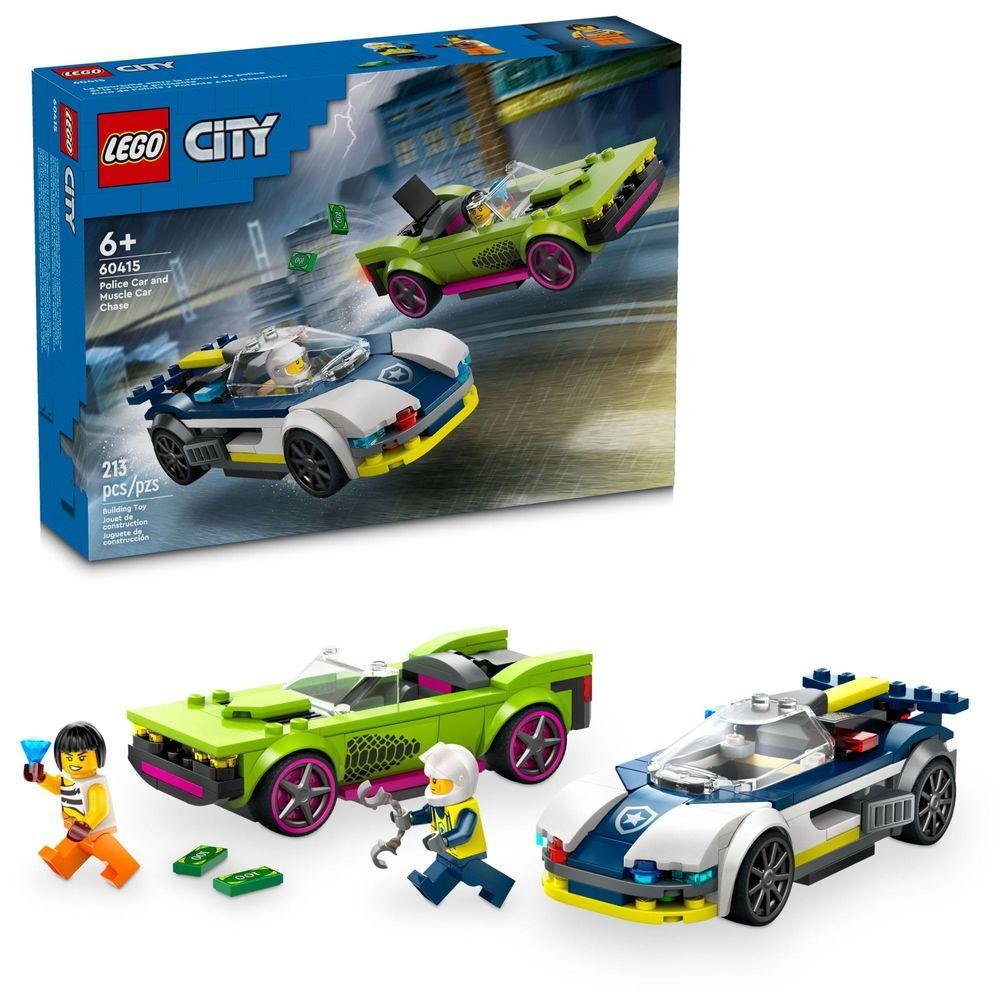 Lego City Carro Da Polícia E Muscle Car, 213 Peças