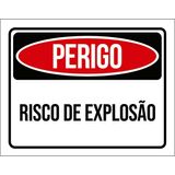 Placa Perigo Risco De Explosão 18x23