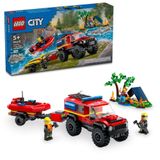 Lego City 4x4 Fire Truck Com Barco De Resgate 60412