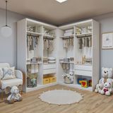 Closet Infantil Sem Portas 4 Gavetas Seraphina Branco