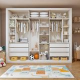 Módulo Closet Infantil Sem Portas 6 Gavetas Amara Branco