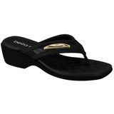 Tamanco Chinelo Feminino Anabela Conforto Beira Rio 8527.103.28129 - Preto - 35