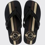 Chinelo De Dedo Juvenil Masculino Cartago Atlanta Ii 12432 - Preto/bege/bronze - 43