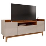 Rack Bancada Adria 158cm Off White/cedro Para Tv Até 60 - Casa D