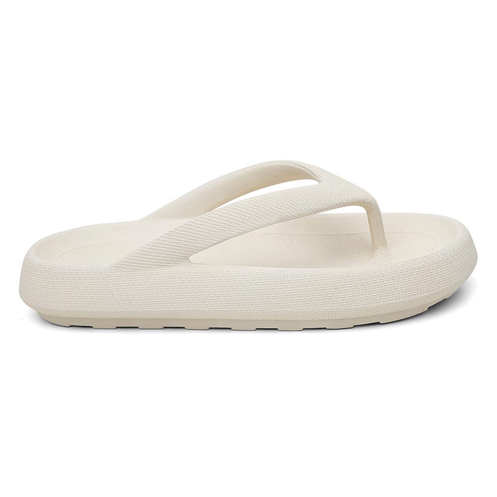 Chinelo Feminino De Dedo Nuvem Confortável Anatômico Off White 38/39