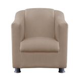 Mini Sofá Poltrona Infantil Tilinha Suede Bege - Majú Interiores