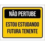 Placa Não Perturbe Estudando Futura Tenente 27x35