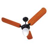 Ventilador De Teto Preto E Mogno 220v