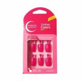 Fhaces Unhas Postiças Colors Rosa Pink C/28