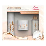 Kit Wella Oil Reflections - Shampoo 250ml + Máscara 150ml + Óleo Light 100ml