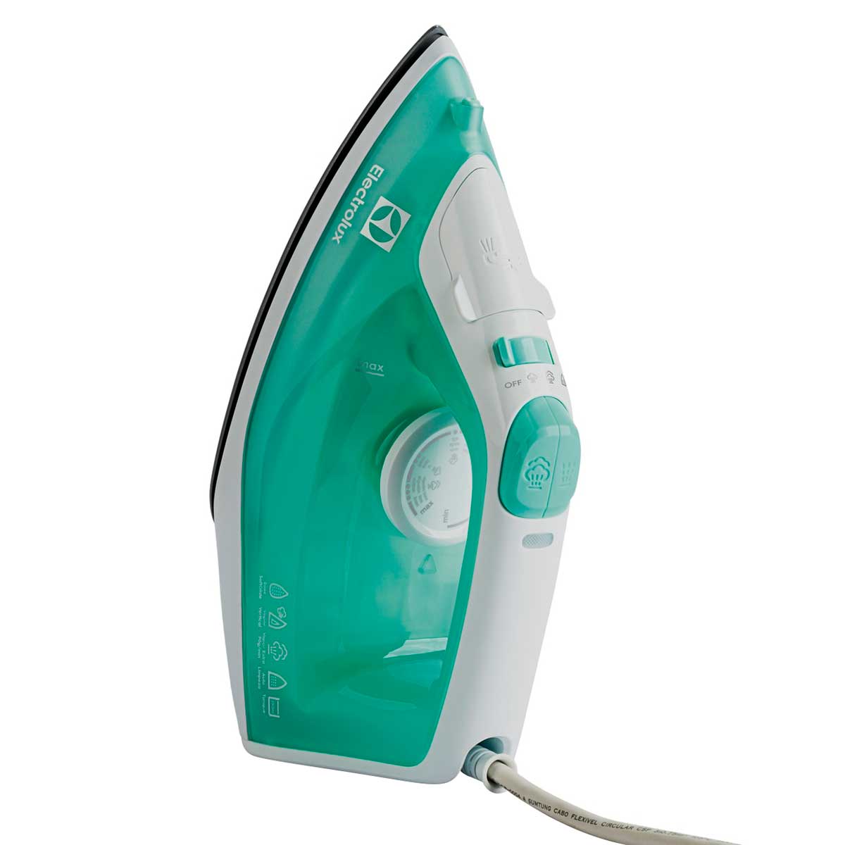 Ferro de Passar a Vapor Electrolux Base de Cerâmica Easyline SIE70 Verde 220V