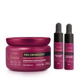 Combo Siàge Máscara De Hidratação 250g + Nutrição 10ml + Reconstrução 10ml