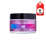 Kit C/06 Inoar 4d Máscara Capilar 250g