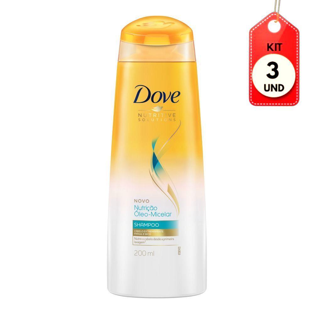 Kit C-03 Dove Nutrição Óleo Micelar Shampoo 200ml