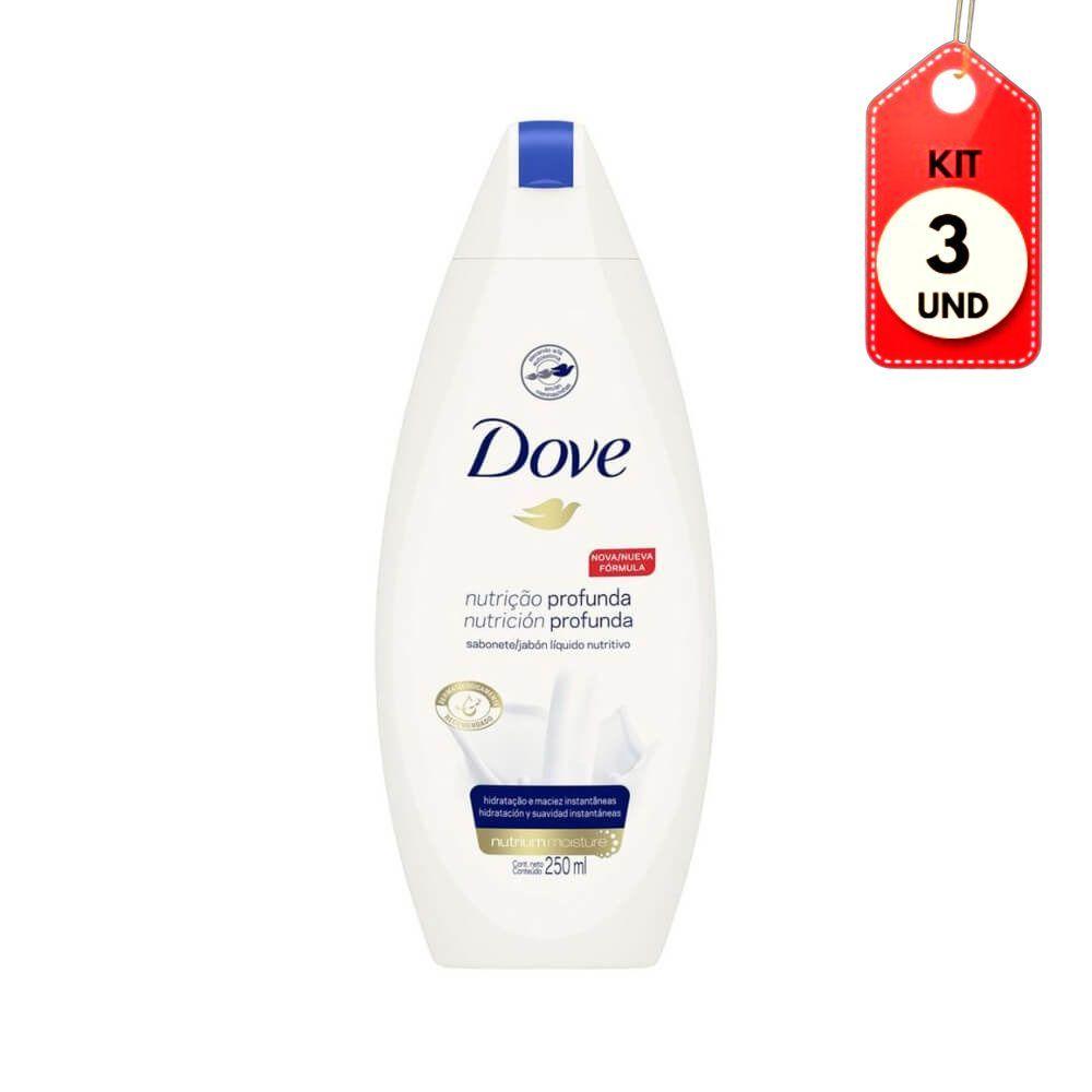 Kit C-03 Dove Nutrição Profunda Sabonete Líquido 250ml