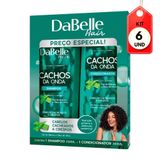 Kit C/06 Dabelle Cachos Da Onda Shampoo 250ml + Condicionador 200ml