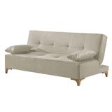 Sofá Cama 2 Lugares Living Linho M-143 Martins Creme