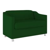 Sofá Namoradeira Tilla 2 Lugares Reforçada Suede Verde