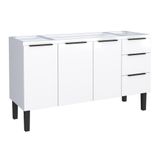Gabinete De Cozinha Para Pia 3 Portas Coari Branco