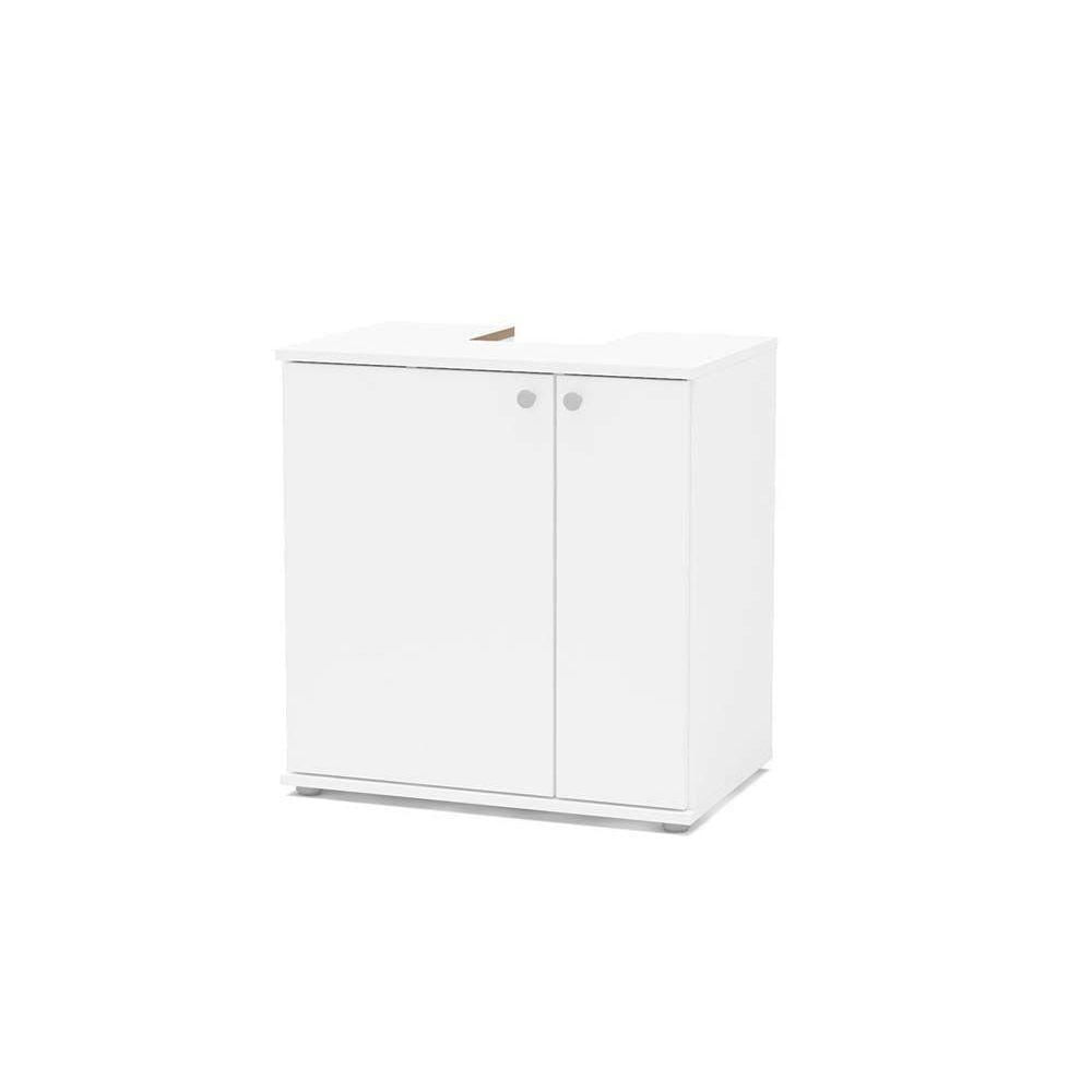 Gabinete De Banheiro C-pés 3403 S-cuba 2 Portas 60cm Cor Branco - Politorno