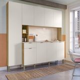 Armario De Cozinha Compacta 9 Portas 1 Gaveta Pulse - Freijó/soft Freijó/soft