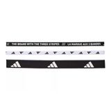 Faixa De Cabeça Adidas Treino 3 Unidades Cor Preto E Branco