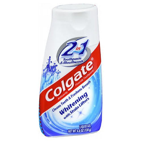 Colgate 2 Em 1 Creme Dental E Enxaguatório Bucal Clareador 4,6 Oz Da Colgate (pacote Com 2)