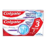 Kit Creme Dental Colgate Sensitive Pro Alivio Imediato 3un Com 90g Cada