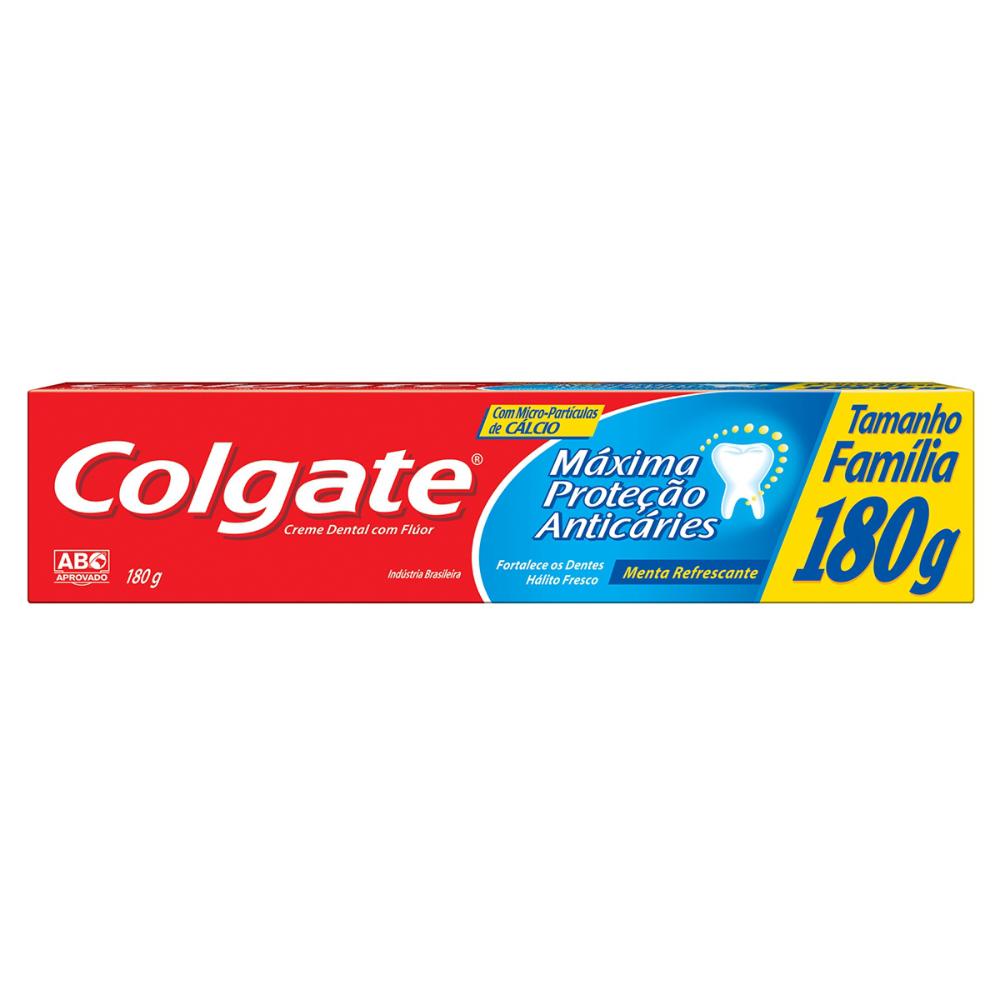 Creme Dental Colgate Máxima Proteção Anticáries Tamanho Família 180g