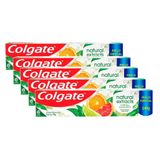 Kit Creme Dental Colgate Natural Extracts Citrus E Eucalipto 140g - 5 Unidades