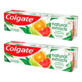 Kit 2 Pasta De Dentes Colgate Natural Extracts Reinforced Defense 90g