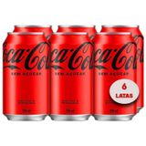 Refrigerante Coca Cola Sem Açucar Lata 350ml (6 Latas)