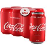 Refrigerante Coca Cola  Lata 350ml (6 Latas)