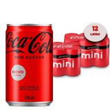 Refrigerante Coca Cola Sem Açucar Lata 220ml ( 12 Latas )