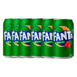 Kit 6 Refrigerante Fanta Guaraná Lata 350ml