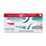 Gel Dental Sensodyne Limpeza Profunda 90g + Ganhe 50% Desconto Sensodyne Branqueador Extra Fresh 90g