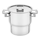 CUSCUZEIRA BRAVA EM ACO INOX COM ALCAS E TAMPA 14 CM 2,1 L TRAMONTINA