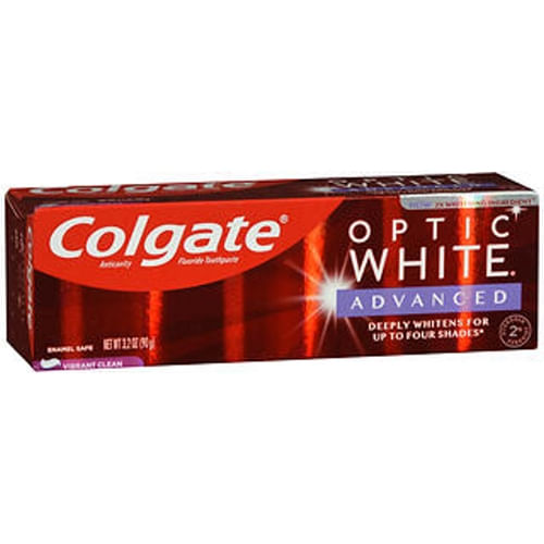 Pasta De Dente Colgate Optic White Advanced Vibrant Clean 3,2 Onças Da Colgate (pacote Com 6)