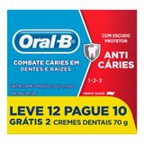 Creme Dental Oral B 123 Anti Caries 70g Oferta Leve 12 Pague 10 - Embalagem Com 12 Unidades