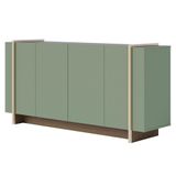 Balcão Aparador Buffet 4 Portas 160cm Barcelona C05 Hortelã Amêndoa Mpozenato