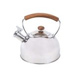 Chaleira Em Inox Com Alça Na Cor Bambu 2,5 Litros Mimo Style