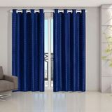 Cortina Blackout Pvc Com Tecido Voil Xadrez 2,80 M X 2,30 M - Marinho