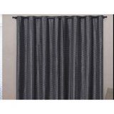 Cortina Blackout Pvc Com Tecido Voil Xadrez 2,80 M X 2,30 M - Preto