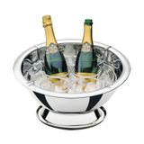 CHAMPANHEIRA ROTONDA EM ACO INOX COM SUPORTE PARA 4 GARRAFAS 42 CM 11,9 L TRAMONTINA