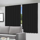 Cortina Blackout Preto 280x220cm P- Trilho Quarto Sala