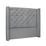Cabeceira Cama Box Queen 160 Cm Vicenza Linho Cinza S04 - D&#39;rossi