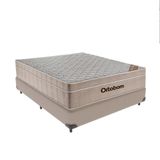 Cama Box Com Baú Casal Bege + Colchão Ortobom Airtech Spring Pocket ? 138x188