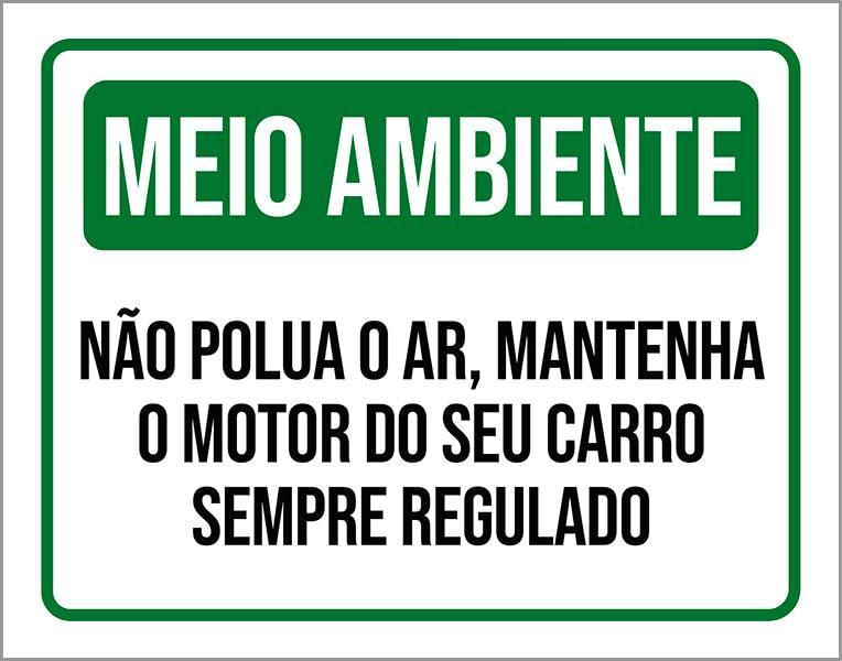 Placa Meio Ambiente Não Polua Ar 27x35 - Carrefour